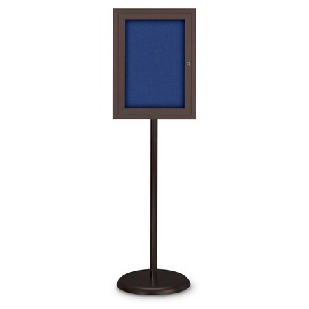 United Visual Products Corkboard, Double Door, Radius Frame, 42x32", White/Black Rubber UV70025-WHITE-RUBBER